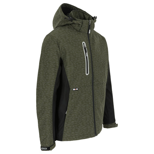 Herock Flexor Softshell vest reflectered khaki voorkant rechts