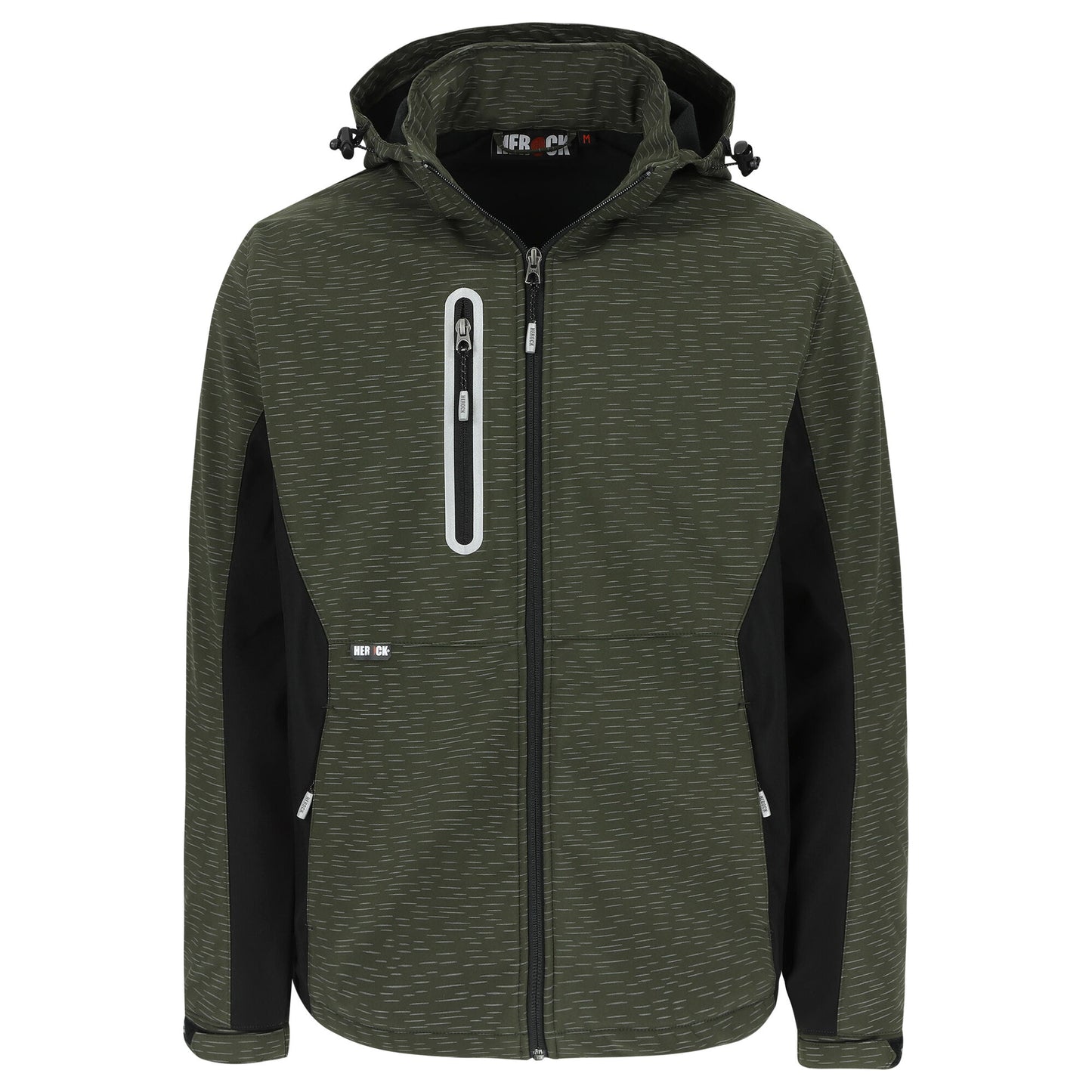 Herock Flexor Softshell vest reflectered khaki voorkant