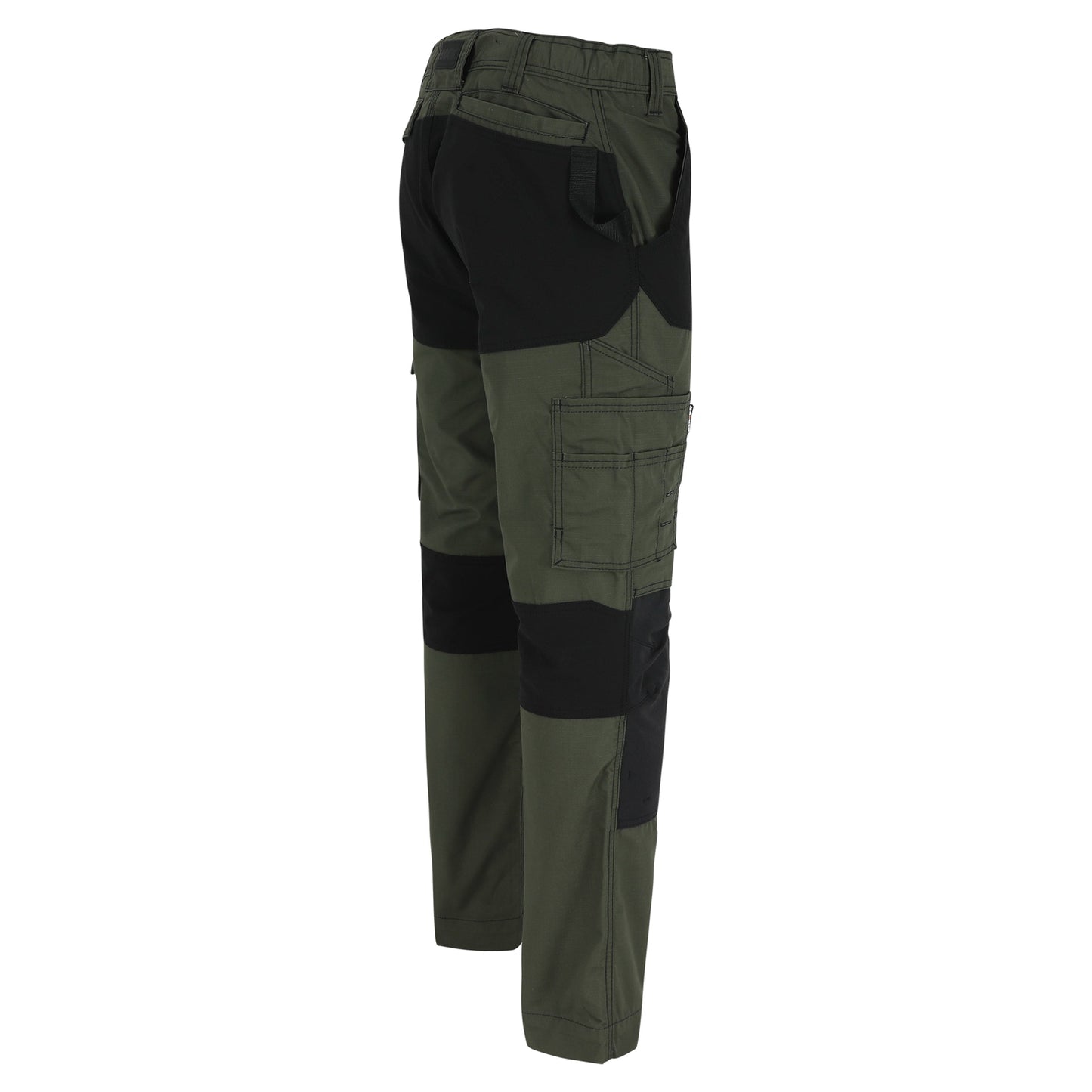 Herock Hector duurzame stretch werkbroek met gereedschapszakken en kniezakken in Khaki