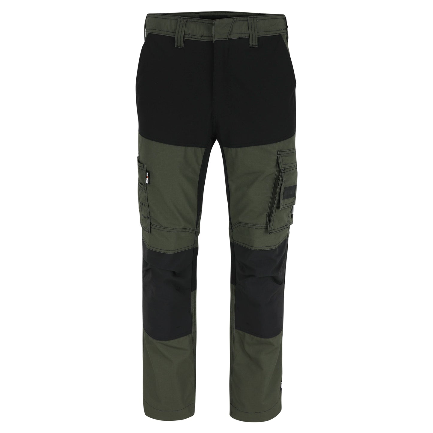 Herock Hector duurzame stretch werkbroek met gereedschapszakken en kniezakken in Khaki