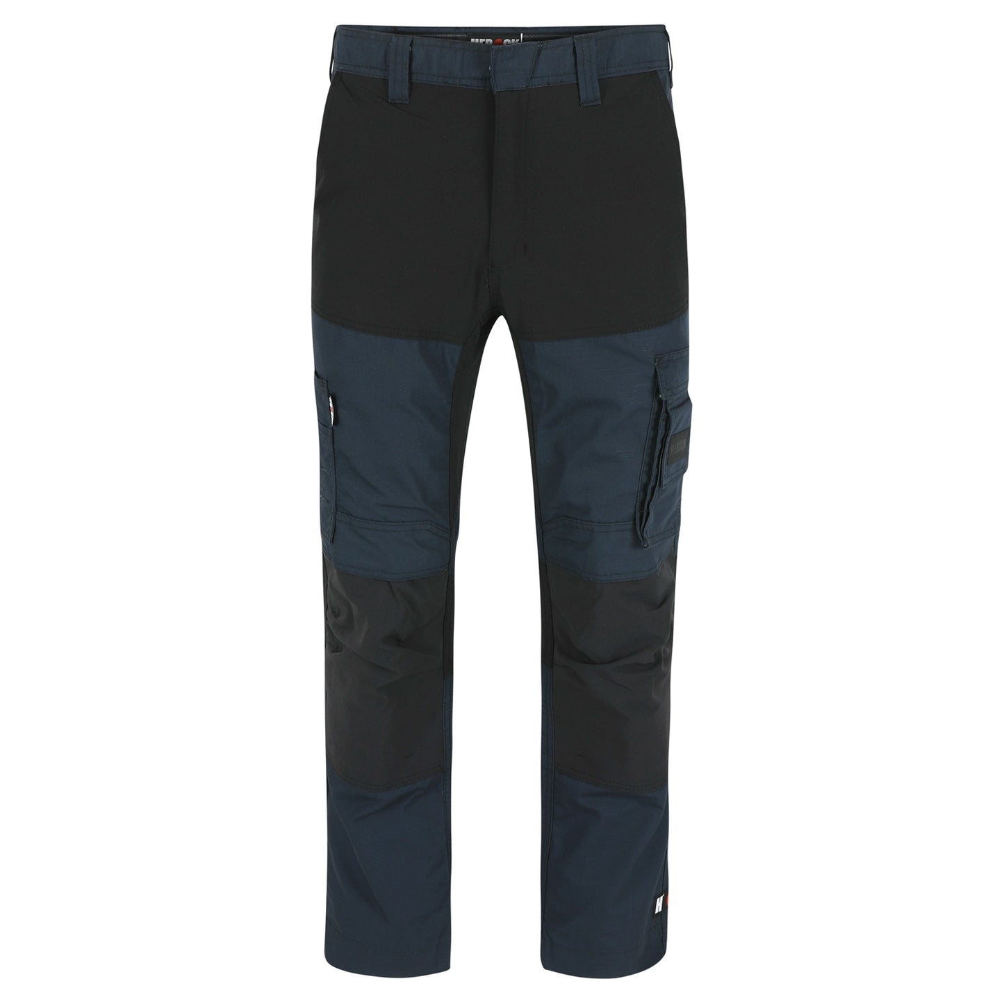 Herock Hector duurzame stretch werkbroek met gereedschapszakken en kniezakken in Marine.