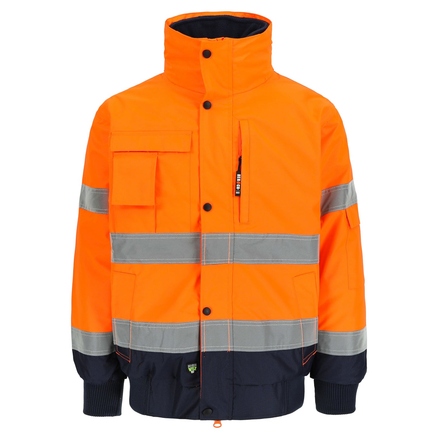 Herock Tarvos jas Hoge zichtbaarheid in de kleur oranje-marineblauw