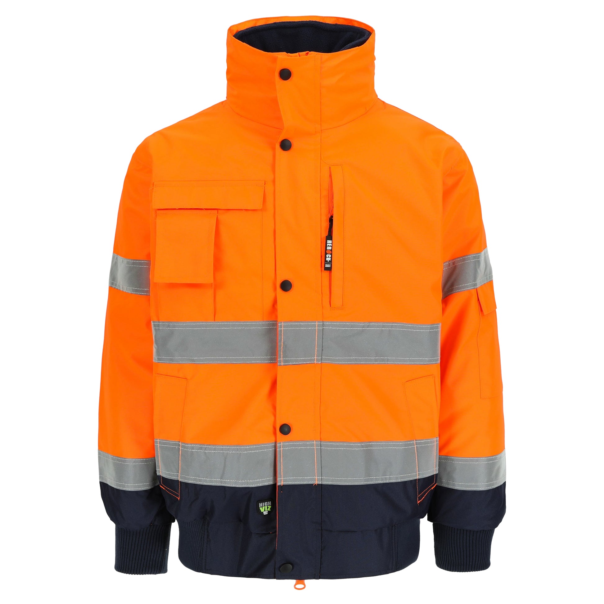 Herock Tarvos jas Hoge zichtbaarheid in de kleur oranje-marineblauw