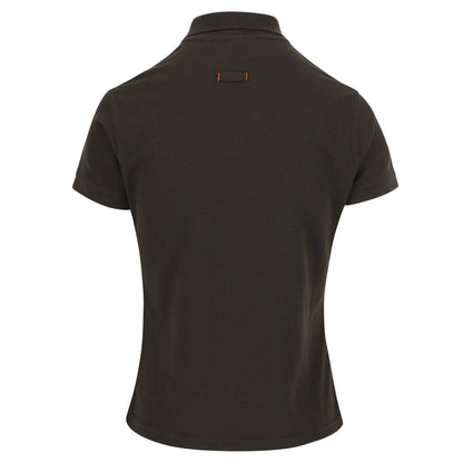 Herock Freya polo korte mouwen dames in de kleur bruin