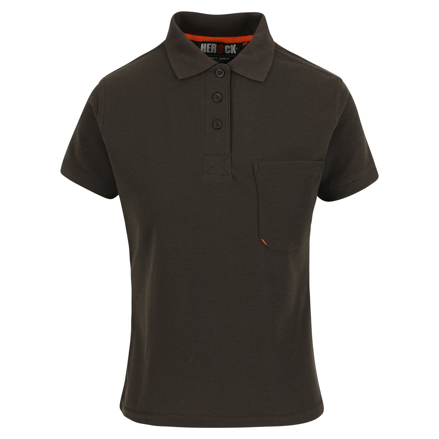 Herock Freya polo korte mouwen dames in de kleur bruin