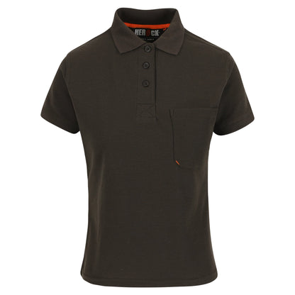 Herock Freya polo korte mouwen dames in de kleur bruin