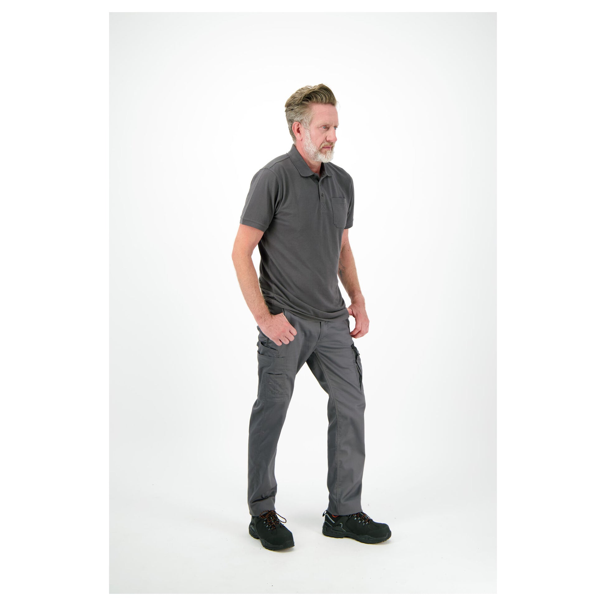 Herock® Leo polo korte mouwen Antraciet Grijs