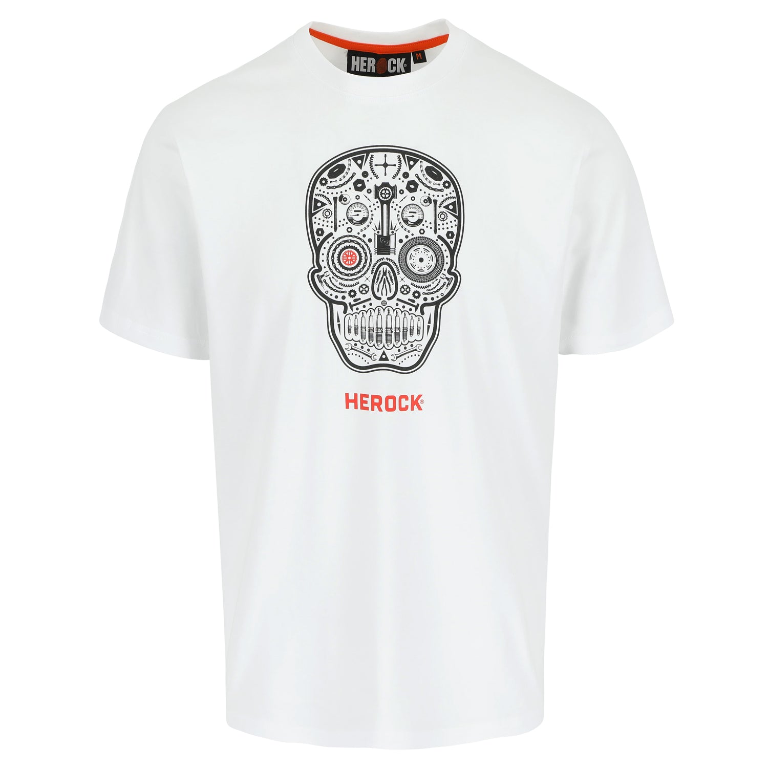 Herock Skullo T-Shirt korte mouwen in de kleur wit