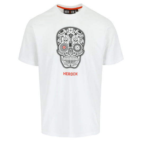 Herock Skullo T-Shirt korte mouwen in de kleur wit