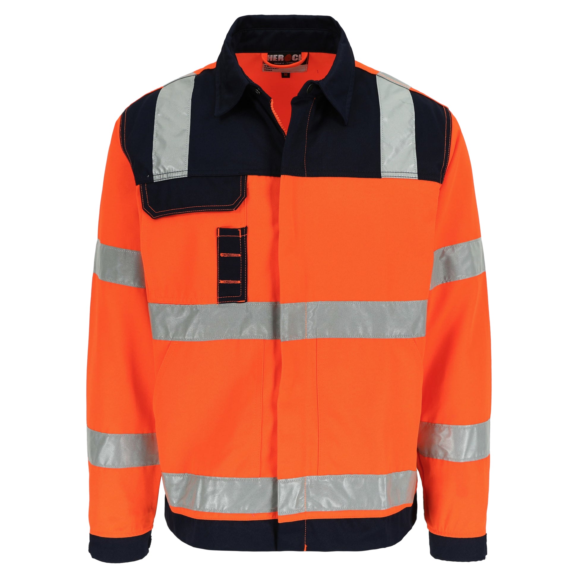 Herock Hydros jas Hoge zichtbaarheid in de kleur oranje-marineblauw