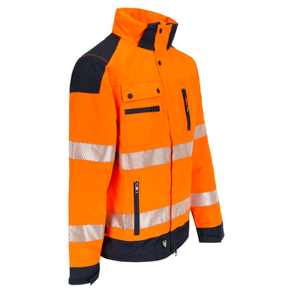Herock Hodor jas Hoge zichtbaarheid in de kleur oranje-marineblauw