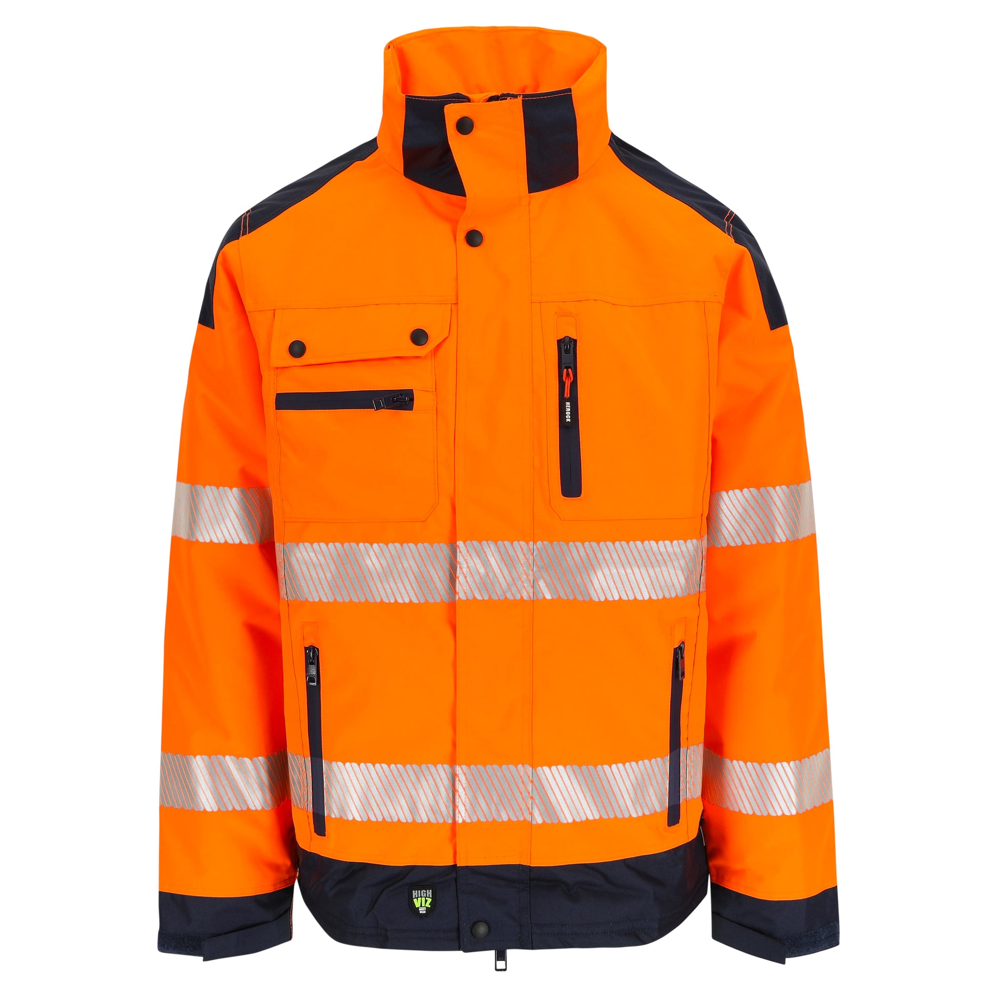 Herock Hodor jas Hoge zichtbaarheid in de kleur oranje-marineblauw