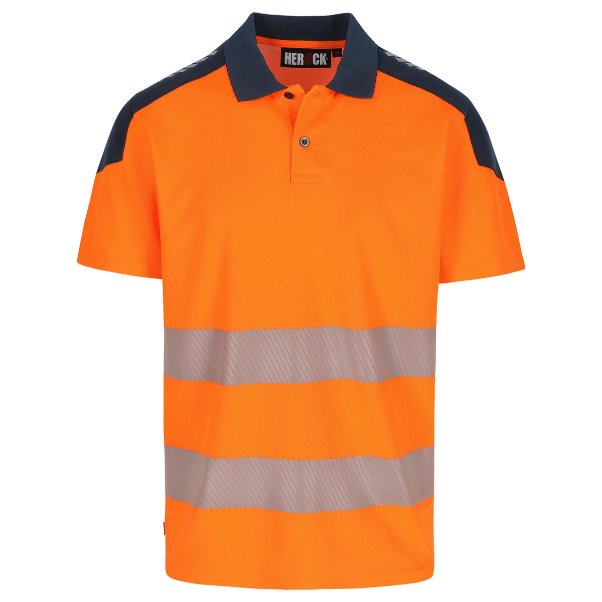 Herock Orbit polo hoge zichbaarheid Oranje Marineblauw
