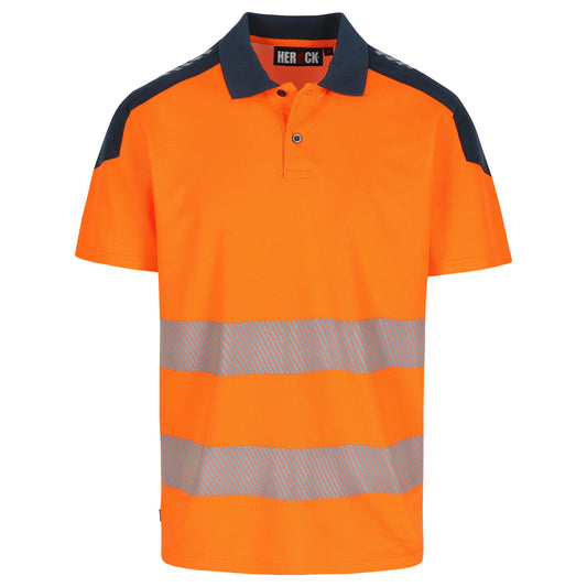 Herock Orbit polo hoge zichbaarheid Oranje Marineblauw