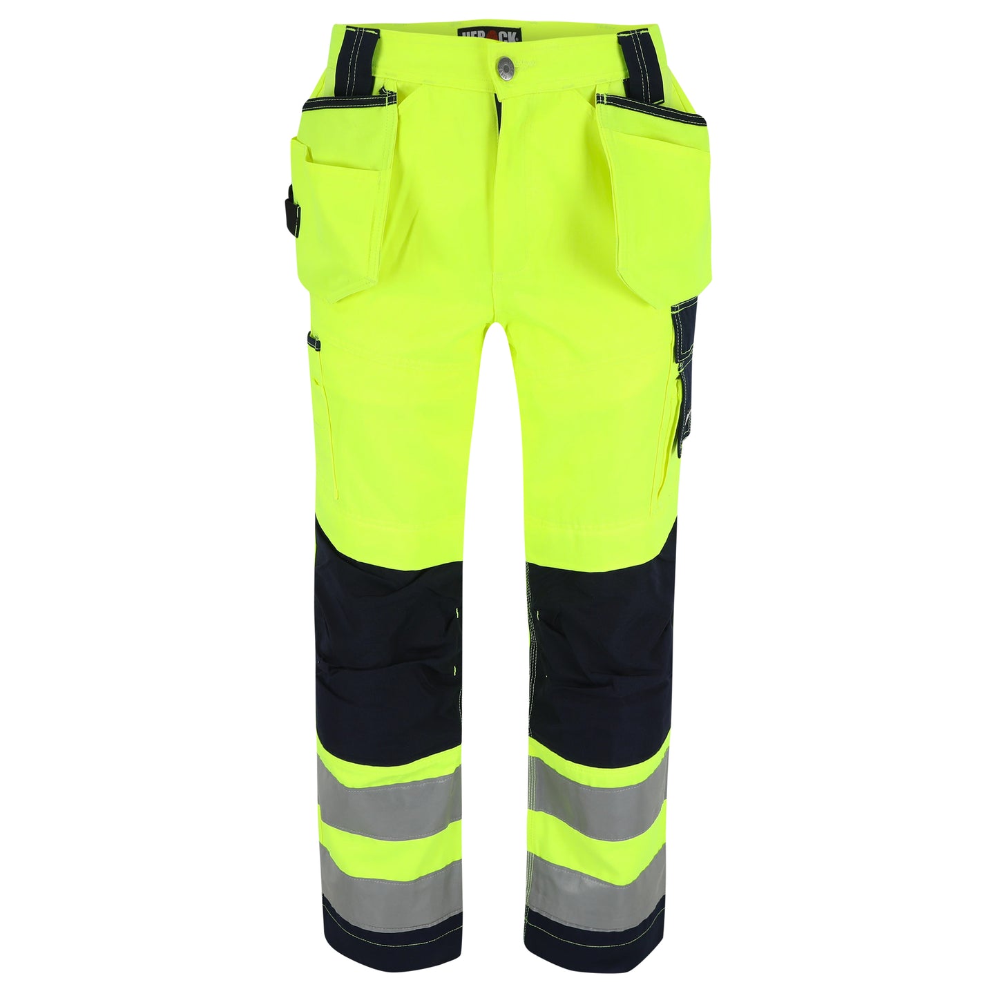Herock Styx broek Hoge zichtbaarheid in de kleur geel-marineblauw