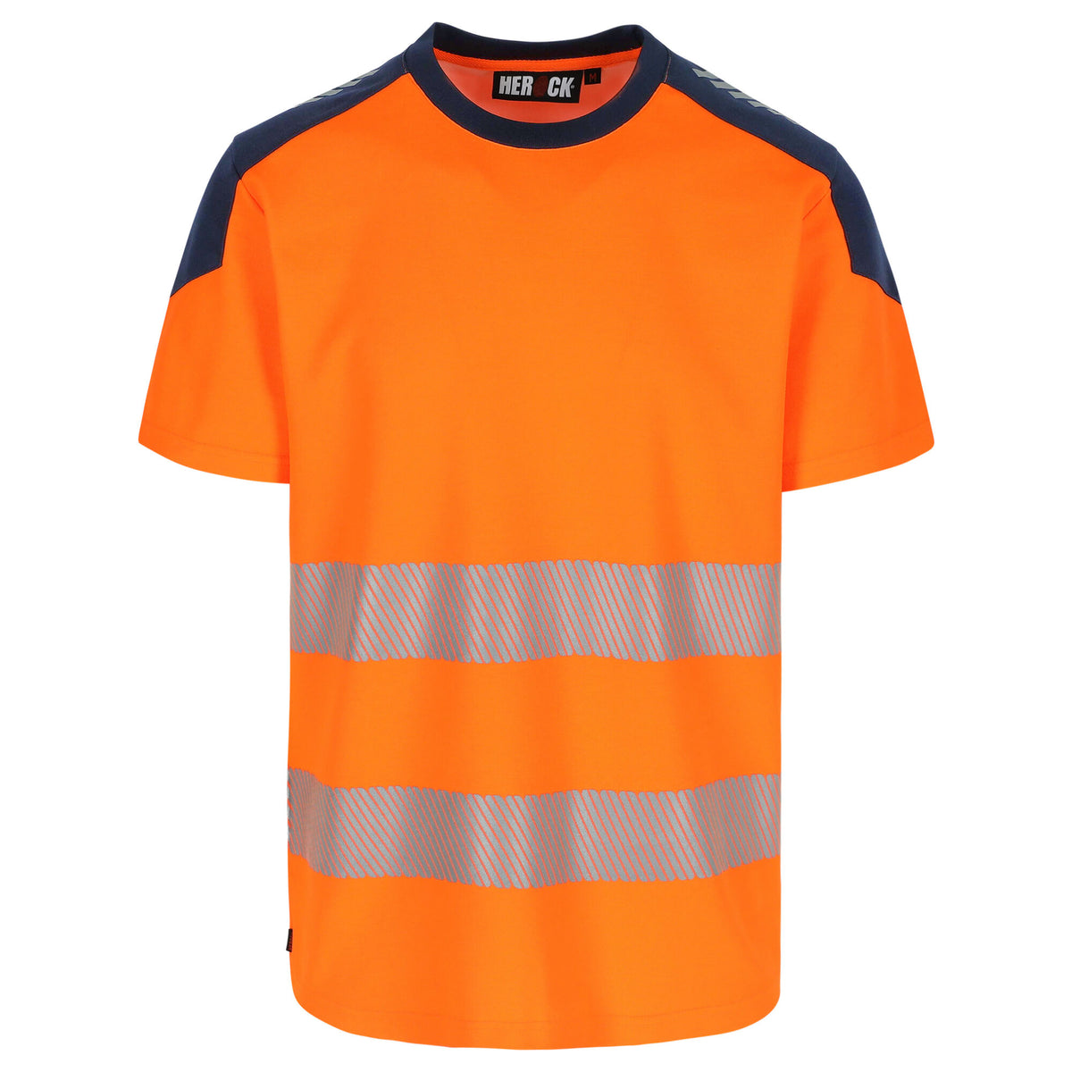 Herock Elips t-shirt hoge zichbaarheid korte mouwen Oranje Marineblauw