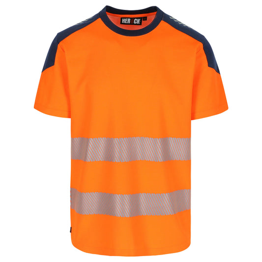 Herock Elips t-shirt hoge zichbaarheid korte mouwen Oranje Marineblauw